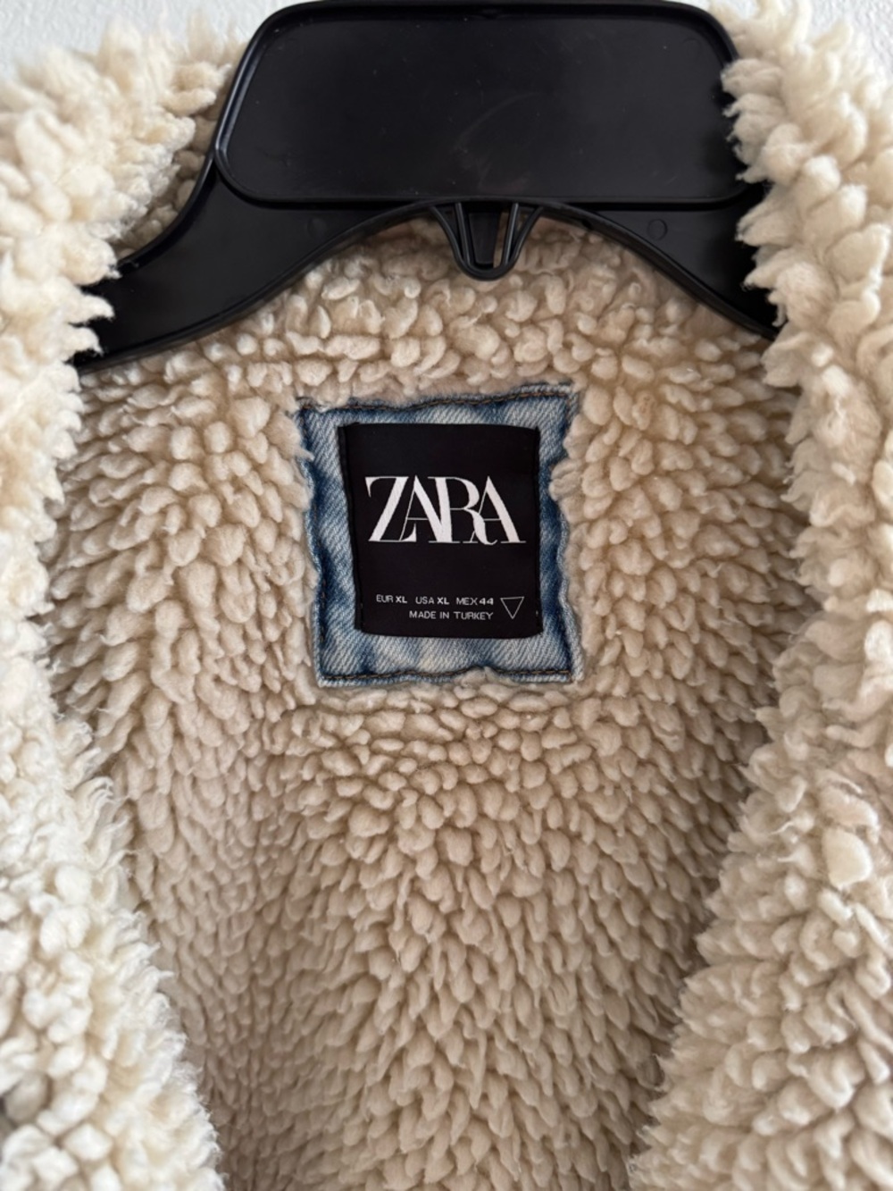 ZARA Cream Teddy Sherpa Jacket